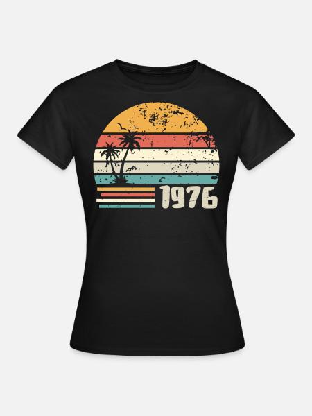 1976 Cadeau Anniversaire - Made in 1976 Rétro 1976 - T-shirt dam - svart