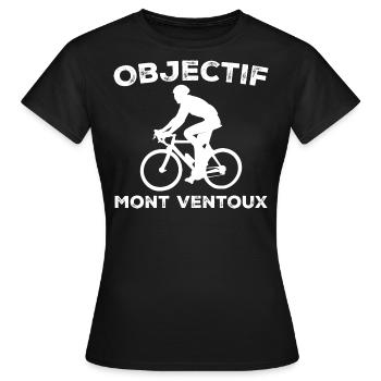 Objekt: Mont Ventoux Radfahrer Vélo - Frauen T-Shirt - Schwarz - Vorne - AI Model Female 172 dark (172cm)