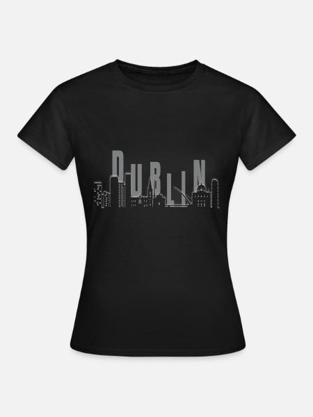 dublin skyline - Frauen T-Shirt - Schwarz