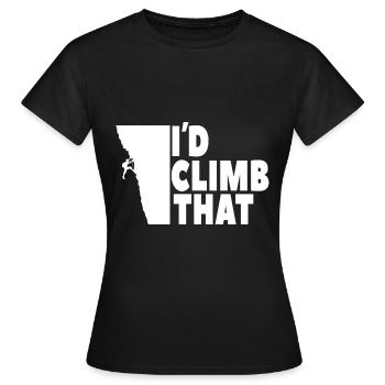 Climbing Climbing Mountain Sports Rock Face Gift - Women's T-Shirt - black - Front - AI Model Female 172 dark (172cm)