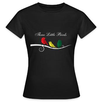 Three Little Birds Afrika Musik Reggae Rasta - Frauen T-Shirt - Schwarz - Vorne - AI Model Female 172 dark (172cm)