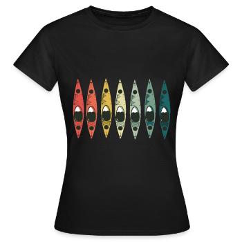 Kajak Verein - Frauen T-Shirt - Schwarz - Vorne - AI Model Female 172 dark (172cm)