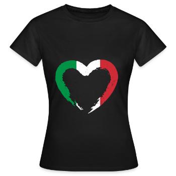 Italy - Women's T-Shirt - black - Front - AI Model Female 172 dark (172cm)