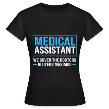 Medizin Mediziner MFA - Frauen T-Shirt - Schwarz - Vorne - AI Model Female 172 dark (172cm)
