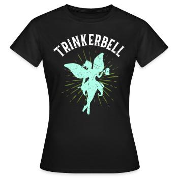 Trinkerbell Geschenk Brautshirt Trinken JGA Team F - Frauen T-Shirt - Schwarz - Vorne - AI Model Female 172 dark (172cm)