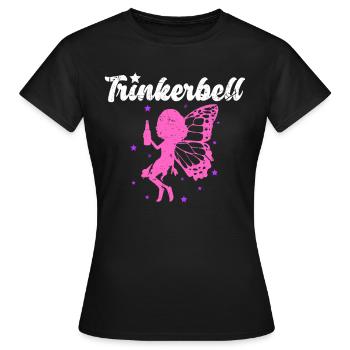 Trinkerbell - Frauen T-Shirt - Schwarz - Vorne - AI Model Female 172 dark (172cm)
