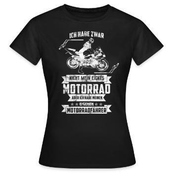 Motorrad Fahrer Frauen Geschenk Motorrad Biker - Frauen T-Shirt - Schwarz - Vorne - AI Model Female 172 dark (172cm)