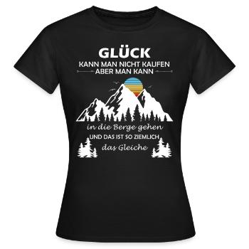 Glück kann man nicht kaufen aber man kann in die B - Frauen T-Shirt - Schwarz - Vorne - AI Model Female 172 dark (172cm)