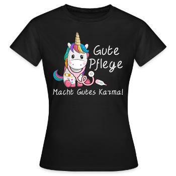 Krankenschwester Pflegekräfte Pflegerin Altenpfleg - Frauen T-Shirt - Schwarz - Vorne - AI Model Female 172 dark (172cm)