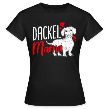 Dackel Mama Hundeliebhaber Dachshund Muttertag Dac - Frauen T-Shirt - Schwarz - Vorne - AI Model Female 172 dark (172cm)
