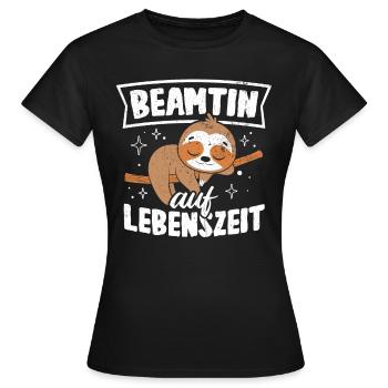 Beamtin auf Lebenszeit - Beamtin Amt Beamtin Gesch - Frauen T-Shirt - Schwarz - Vorne - AI Model Female 172 dark (172cm)
