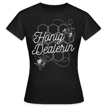 Honig Dealerin - Imkerin Honigdealer Bienen Gesche - Frauen T-Shirt - Schwarz - Vorne - AI Model Female 172 dark (172cm)