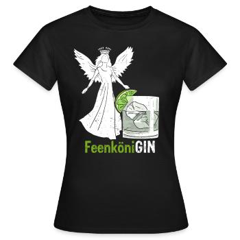 GIN FeenköniGIN - Geschenk für Gin Verkostungen Wa - Frauen T-Shirt - Schwarz - Vorne - AI Model Female 172 dark (172cm)