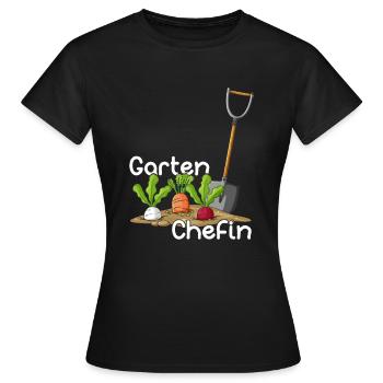 Garten Chefin Gärtnerin Ruhestand Floristin Hobbyg - Frauen T-Shirt - Schwarz - Vorne - AI Model Female 172 dark (172cm)