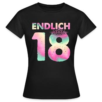 18. Geburtstag Prinzessin Party Königin Geburtstag - Frauen T-Shirt - Schwarz - Vorne - AI Model Female 172 dark (172cm)
