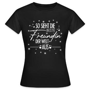 So sieht die beste Freundin der Welt aus - JGA Gir - Frauen T-Shirt - Schwarz - Vorne - AI Model Female 172 dark (172cm)