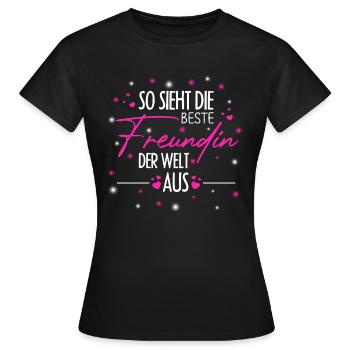 Beste Freundin Girlsday JGA Mädelsabend Best Frien - Frauen T-Shirt - Schwarz - Vorne - AI Model Female 172 dark (172cm)