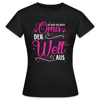 So Sieht Die Beste Oma Der Welt Aus - Geschenk Lie - Frauen T-Shirt - Schwarz - Vorne - AI Model Female 172 dark (172cm)