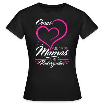 Überraschung Mama Oma Geschenk Pudezucker beste Om - Frauen T-Shirt - Schwarz - Vorne - AI Model Female 172 dark (172cm)