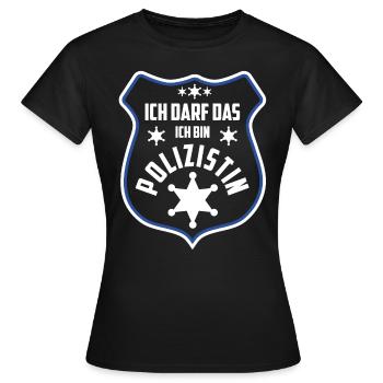Polizei Polizeibeamtin Geschenk Verbeamtung Polizi - Frauen T-Shirt - Schwarz - Vorne - AI Model Female 172 dark (172cm)