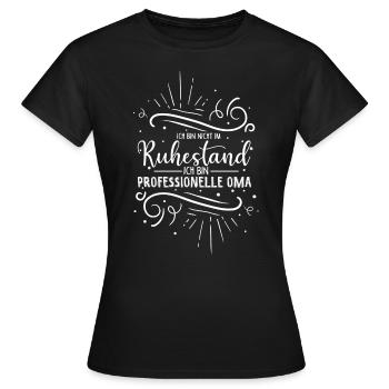 Professionelle Oma Ruhestand Rente Geschenk Großmu - Frauen T-Shirt - Schwarz - Vorne - AI Model Female 172 dark (172cm)
