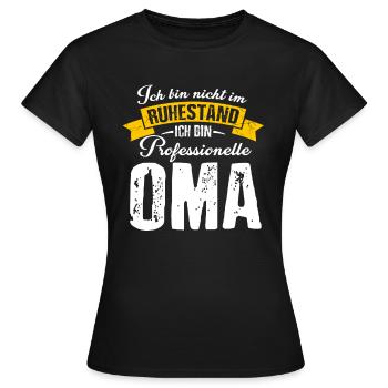 Professionelle Oma Ruhestand Rente Geschenk Großmu - Frauen T-Shirt - Schwarz - Vorne - AI Model Female 172 dark (172cm)