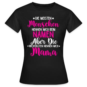 Mutter Muttertag Name Lieblingsmama Muttertagsgesc - Frauen T-Shirt - Schwarz - Vorne - AI Model Female 172 dark (172cm)