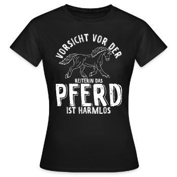 Pferd Pferdesport Spruch Pferdegeruch Geschenk Pfe - Frauen T-Shirt - Schwarz - Vorne - AI Model Female 172 dark (172cm)