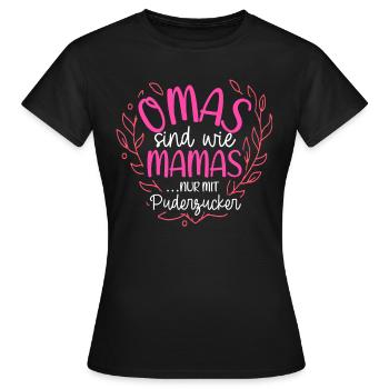 Überraschung Mama Oma Geschenk Pudezucker beste Om - Frauen T-Shirt - Schwarz - Vorne - AI Model Female 172 dark (172cm)