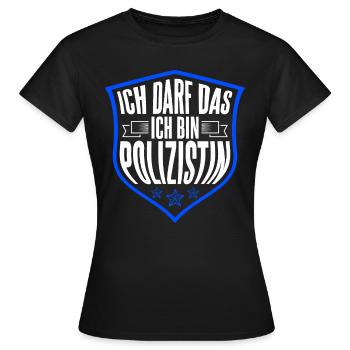 Polizei Polizeibeamtin Geschenk Verbeamtung Polizi - Frauen T-Shirt - Schwarz - Vorne - AI Model Female 172 dark (172cm)