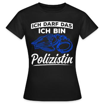 Polizei Polizeibeamtin Geschenk Verbeamtung Beamti - Frauen T-Shirt - Schwarz - Vorne - AI Model Female 172 dark (172cm)