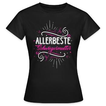 Allerbeste Schwiegermutter - Muttertag Beste Schwi - Frauen T-Shirt - Schwarz - Vorne - AI Model Female 172 dark (172cm)