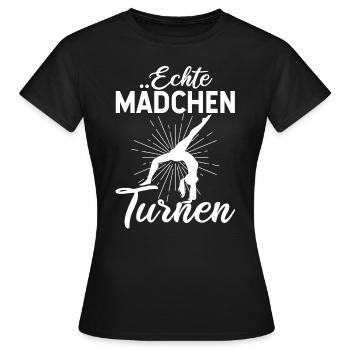 Turnen Gymnsatik Turntrainer Sportverein Geschenk - Frauen T-Shirt - Schwarz - Vorne - AI Model Female 172 dark (172cm)
