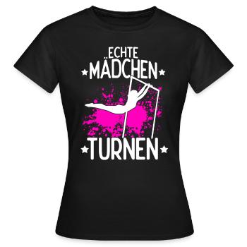 Turnen Turntrainer Gymnsatik Sportverein Bodenturn - Frauen T-Shirt - Schwarz - Vorne - AI Model Female 172 dark (172cm)