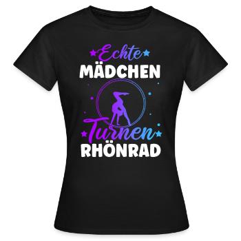 Turnen Rhönrad Gymnsatik Turntrainer Sportverein T - Frauen T-Shirt - Schwarz - Vorne - AI Model Female 172 dark (172cm)