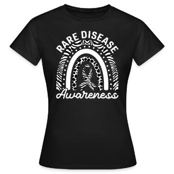 Sensibilisation aux maladies rares Ruban zébré génétique - T-shirt Femme - noir - Devant - AI Model Female 172 dark (172cm)