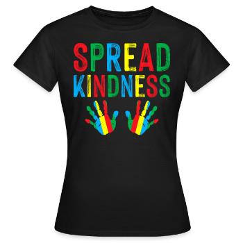 Verbreiten Sie Freundlichkeit gegen Mobbing Welttag der Freundlichkeit - Frauen T-Shirt - Schwarz - Vorne - AI Model Female 172 dark (172cm)