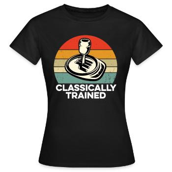 Bâton de vitesse manuel de vitesse de formation classique - T-shirt Femme - noir - Devant - AI Model Female 172 dark (172cm)