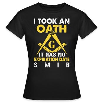 I Took An Oath Freemason Square Compass Shriner - Women's T-Shirt - black - Front - AI Model Female 172 dark (172cm)