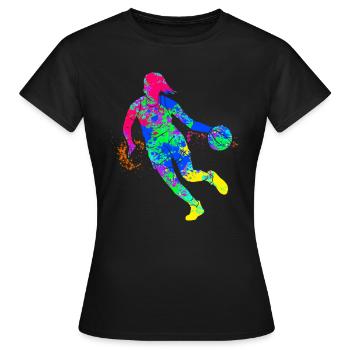 Dunking Basketball Spieler Korbleger Geschenk Bask - Frauen T-Shirt - Schwarz - Vorne - AI Model Female 172 dark (172cm)