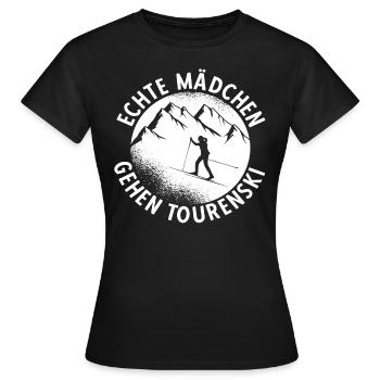 Ski de randonnée Alpinisme Randonnée Cadeau Ski de randonnée Tou - T-shirt Femme - noir - Devant - AI Model Female 172 dark (172cm)