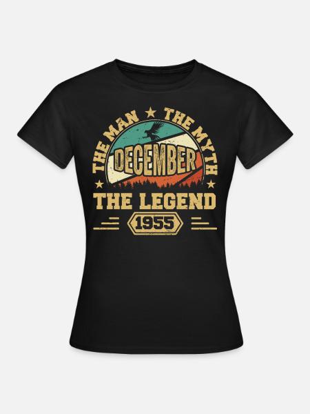 Dezember 1955 Geburtstag Dezember 1955 Geschenk - Dame-T-shirt - sort