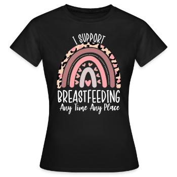 Drôle Allaitement Allaitement Spécialiste De Lactation Pompage - T-shirt Femme - noir - Devant - AI Model Female 172 dark (172cm)