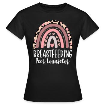 Conseillère en allaitement maternel Mamans qui pompent - T-shirt Femme - noir - Devant - AI Model Female 172 dark (172cm)