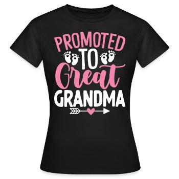 Promue au rang d’arrière-grand-mère Funny Mamaw - T-shirt Femme - noir - Devant - AI Model Female 172 dark (172cm)
