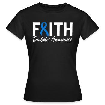 Drôle diabétique inutile Pancréas Diabète T1D - T-shirt Femme - noir - Devant - AI Model Female 172 dark (172cm)