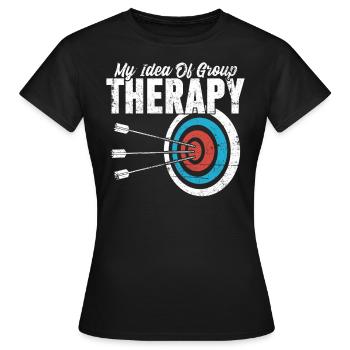 Tir à l’arc drôle flèche arc recourbé chasse à l’arc - T-shirt Femme - noir - Devant - AI Model Female 172 dark (172cm)