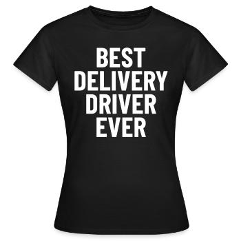 Bester Lieferfahrer aller Zeiten Lieferant Lebensmittelgeschäft - Frauen T-Shirt - Schwarz - Vorne - AI Model Female 172 dark (172cm)