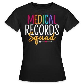 Équipe des dossiers médicaux Funny Healthcare Hospital - T-shirt Femme - noir - Devant - AI Model Female 172 dark (172cm)
