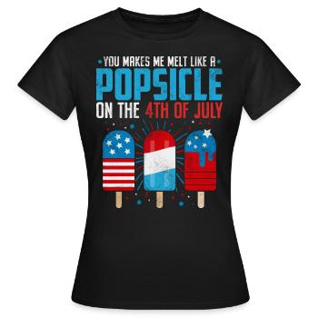 Tu me fais fondre comme une sucette glacée le 4 - T-shirt Femme - noir - Devant - AI Model Female 172 dark (172cm)